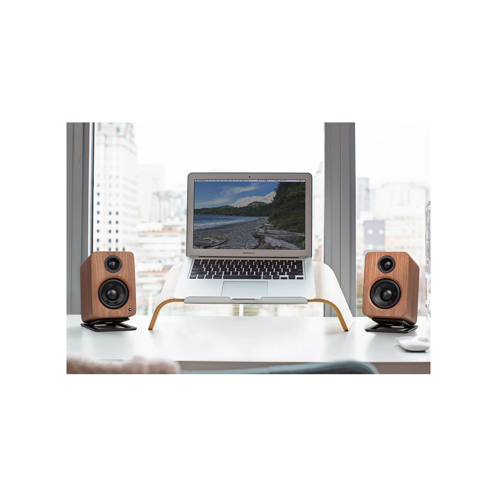 Kanto YU2 Powered Desktop Speakers Walnut - Image 11