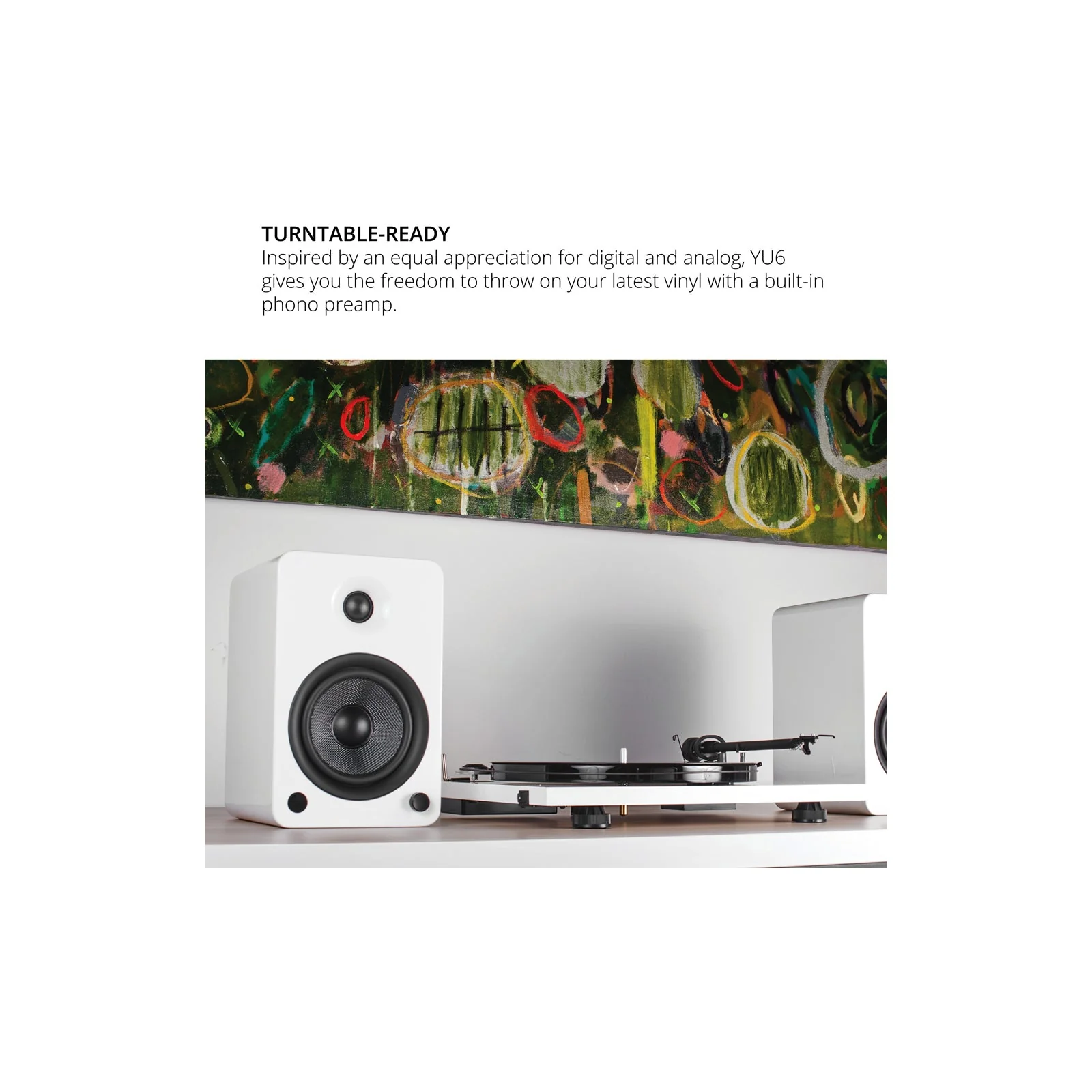Kanto YU6 Powered Bookshelf Speakers With Bluetooth Matte White - Image 10
