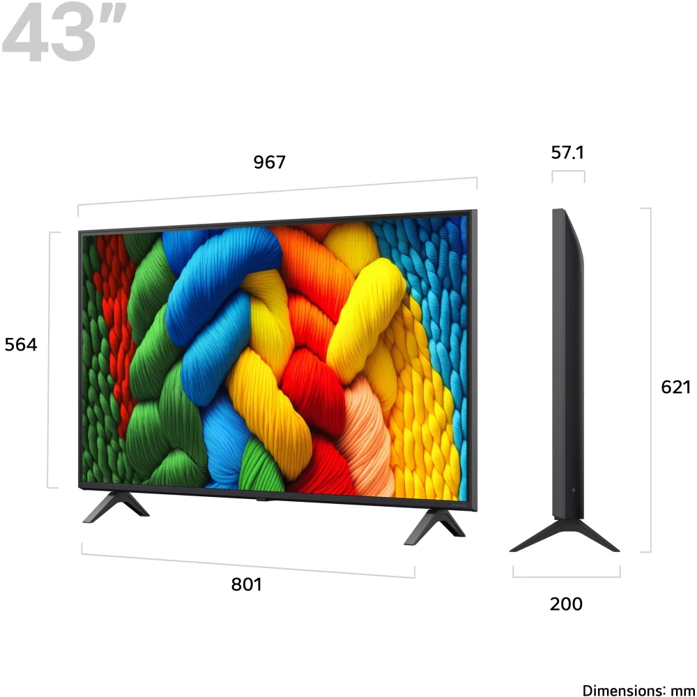 LG 43NANO80A6B 43 Inch NanoCell AI NANO80 4K Ultra HD HDR Smart TV - Image 2