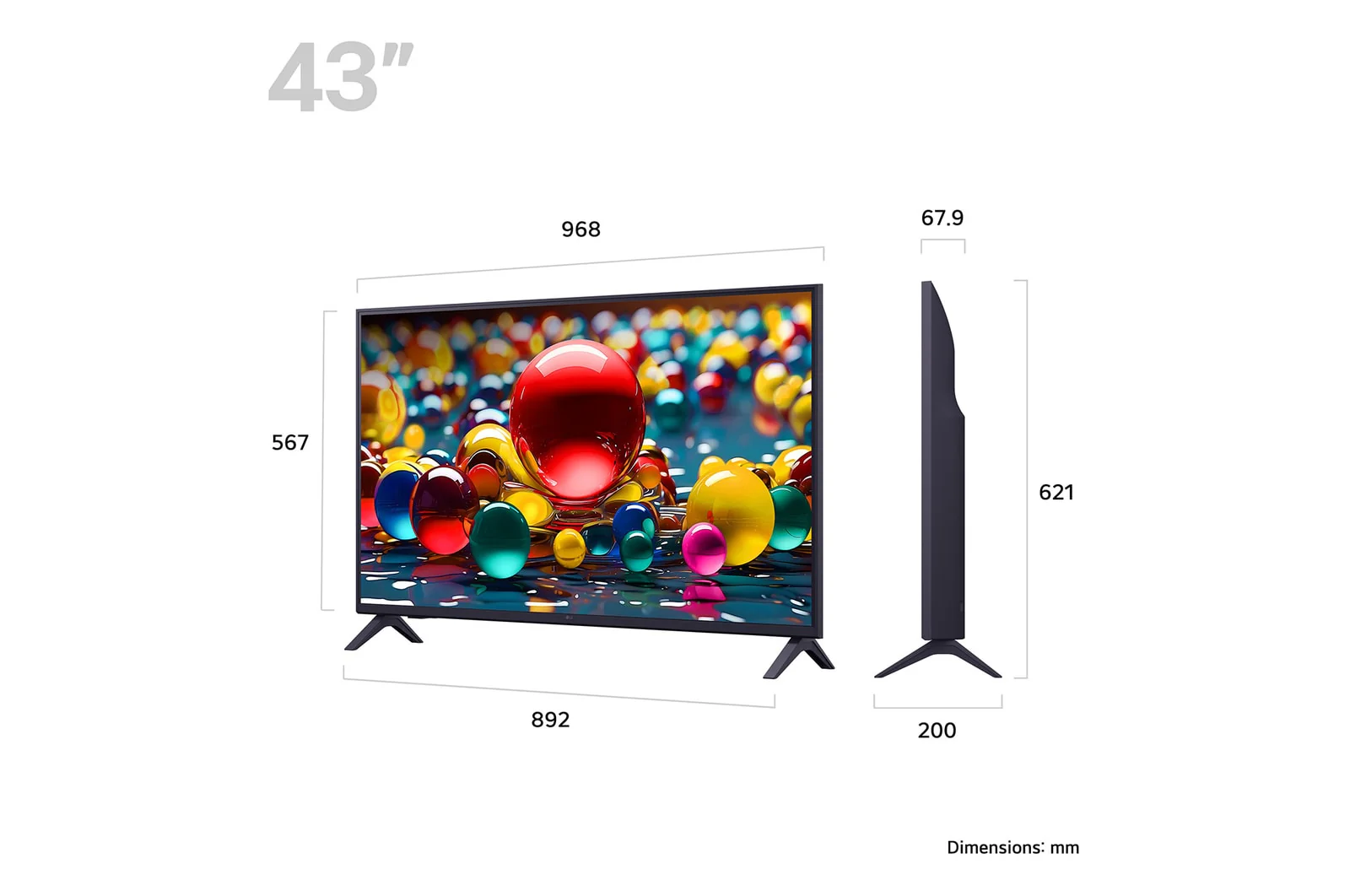 LG 43UA74006LB 43 Inch AI ThinQ UA74 4K UHD HDR Smart TV - Image 12