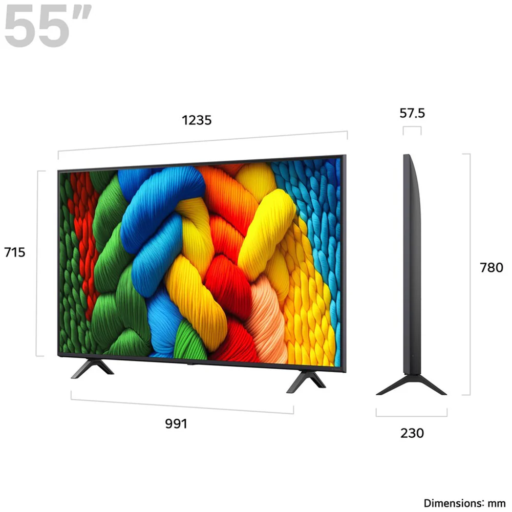 LG 55NANO80A6B 55 Inch NanoCell AI NANO80 4K Ultra HD HDR Smart TV - Image 2
