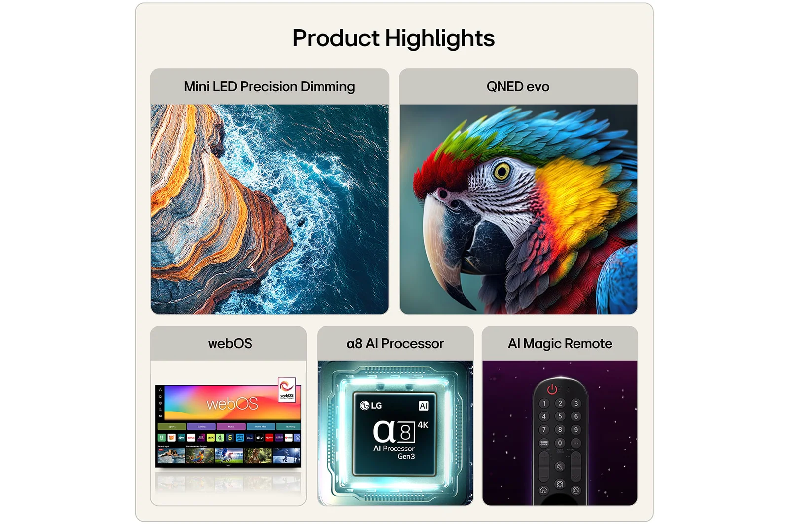 LG 55QNED87B6A 55 Inch QNED evo Mini LED AI QNED87 4K Ultra HD HDR Smart TV 2026 - Image 2