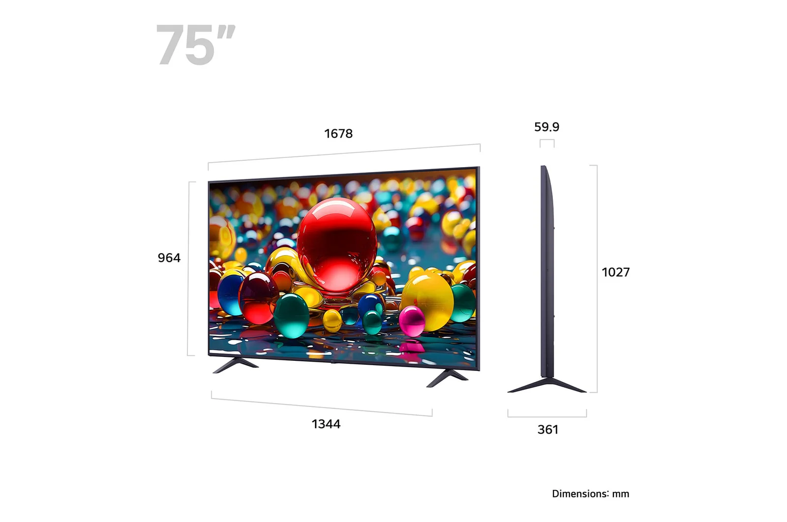 LG 75UA74006LB 75 Inch AI ThinQ UA74 4K UHD HDR Smart TV - Image 12