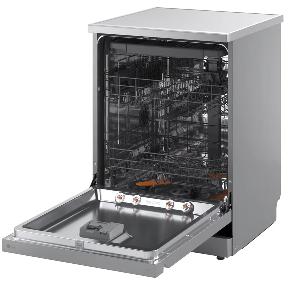 LG DF273FVS TrueSteam QuadWash WiFi Connected Full Size Freestanding Dishwasher 14 Place Settings Silver - Image 12