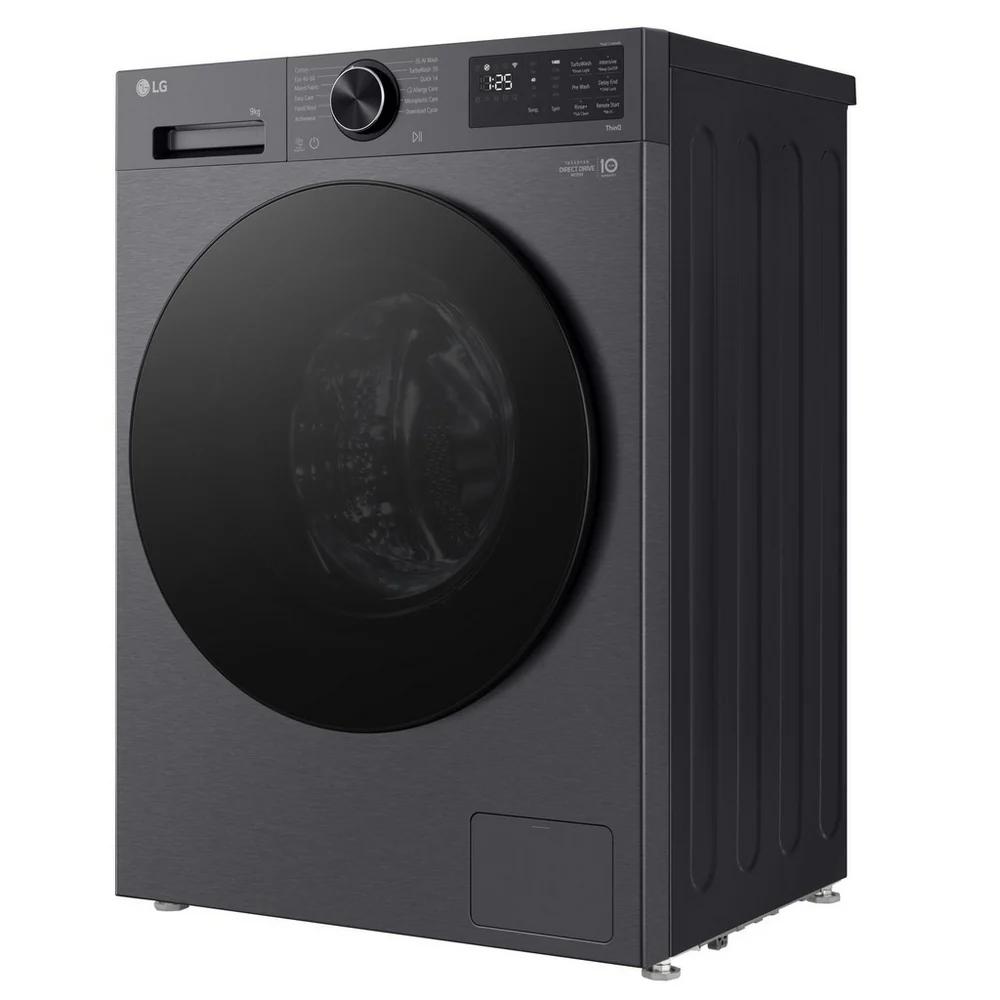 LG F2X50S9TBB 9kg 1200 Spin AI Direct Drive Freestanding Washing Machine Black - Image 4