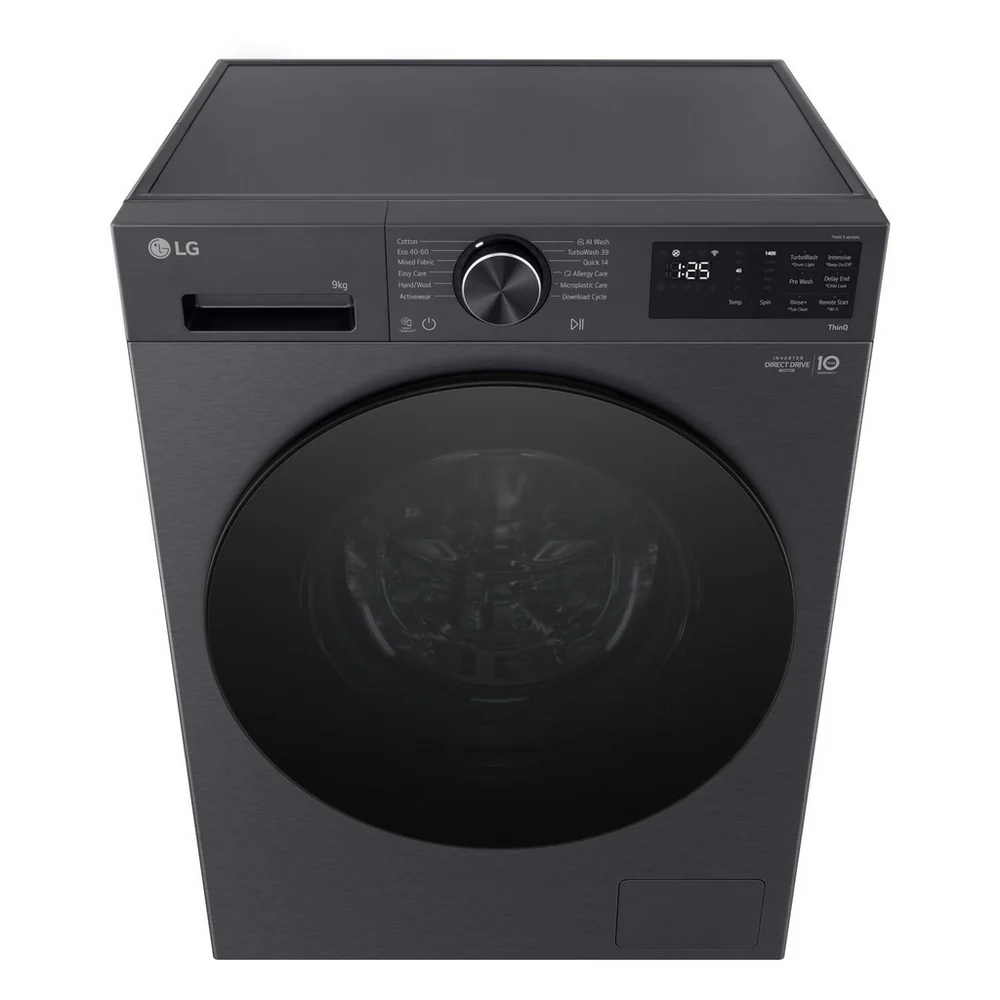 LG F2X50S9TBB 9kg 1200 Spin AI Direct Drive Freestanding Washing Machine Black - Image 8