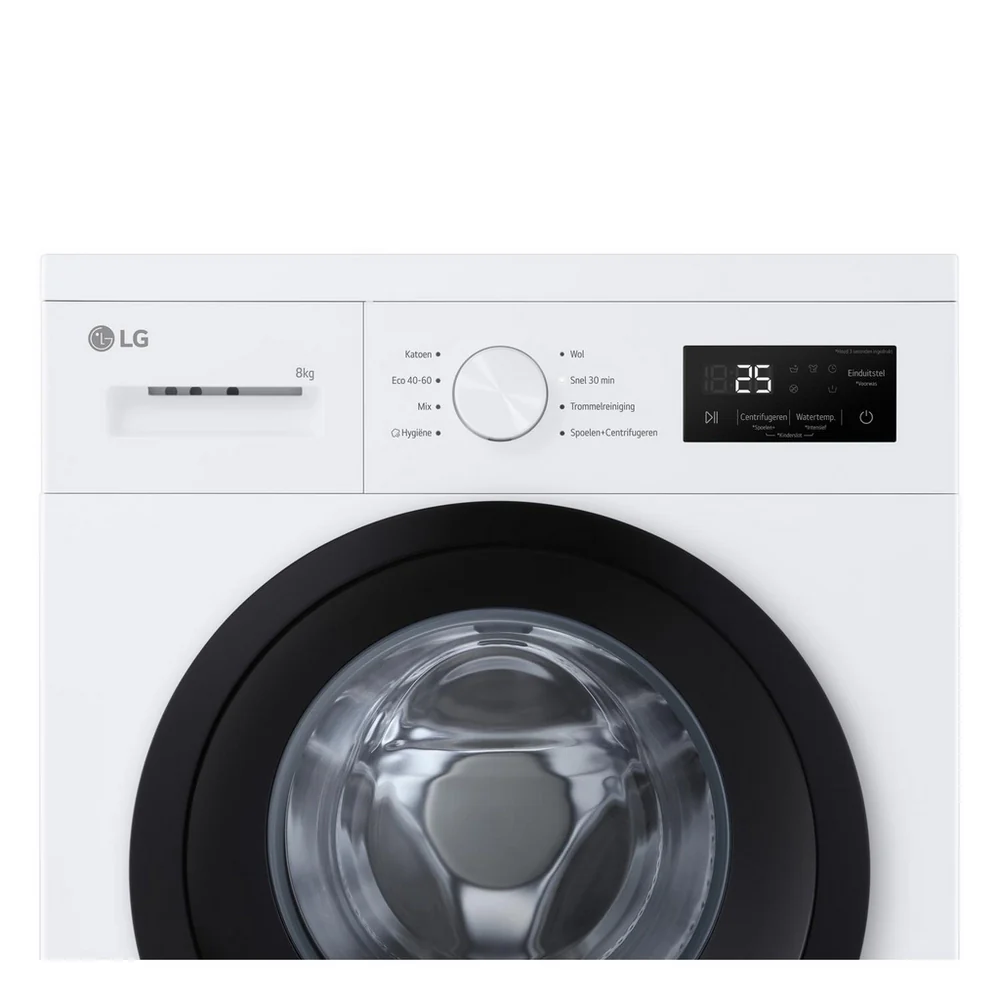 LG F4A10S8NWK 8kg 1400 Spin Front Load Washing Machine White - A Rated - Image 3