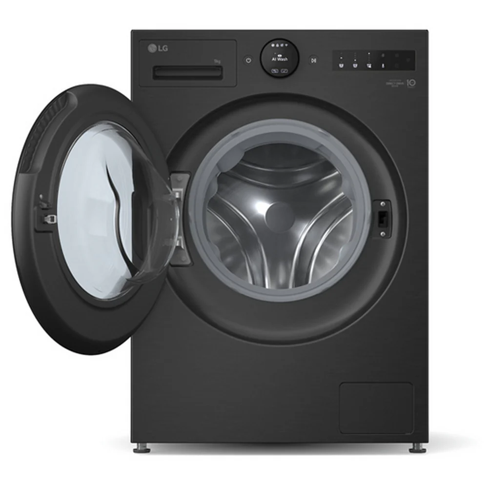 LG F4X7009TBB 9kg 1400 Spin AI Direct Drive Freestanding Washing Machine Black - Image 2