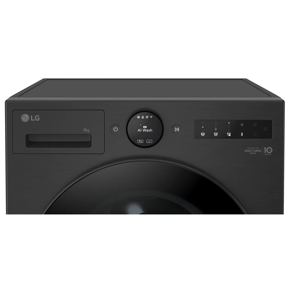 LG F4X7009TBB 9kg 1400 Spin AI Direct Drive Freestanding Washing Machine Black - Image 3