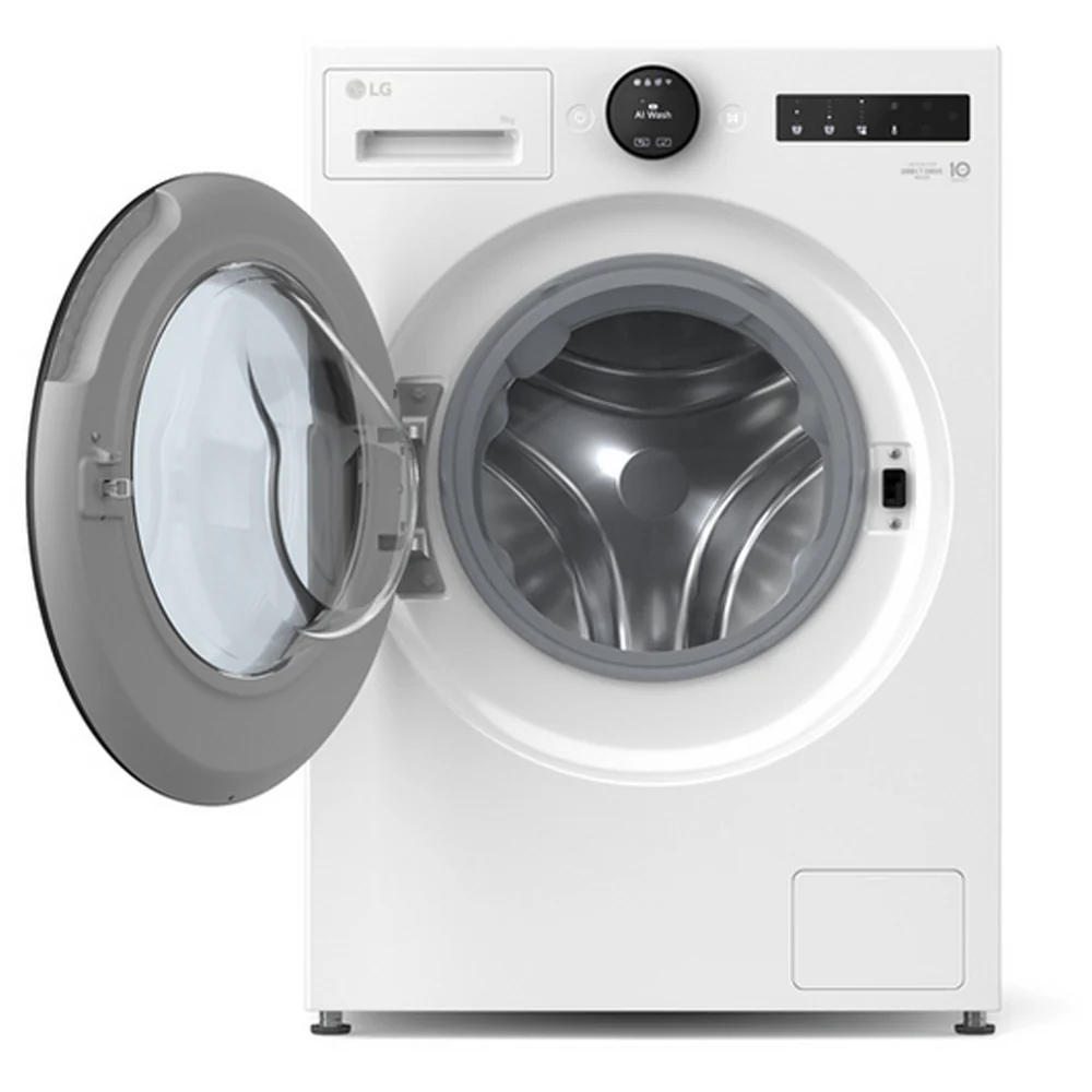 LG F4X7009TWB 9kg 1400 Spin AI Direct Drive Freestanding Washing Machine White - Image 2