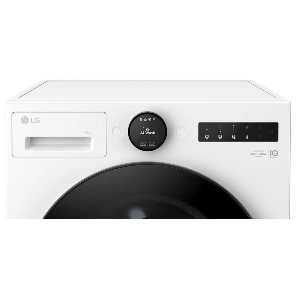LG F4X7009TWB 9kg 1400 Spin AI Direct Drive Freestanding Washing Machine White - Image 3