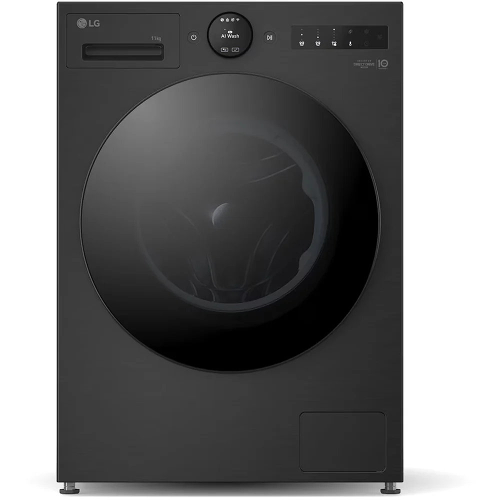 LG F4X7011TBB TurboWash360 11kg 1400 Spin AI Direct Drive Freestanding Washing Machine Black