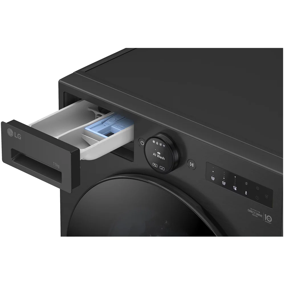 LG F4X7011TBB TurboWash360 11kg 1400 Spin AI Direct Drive Freestanding Washing Machine Black - Image 10