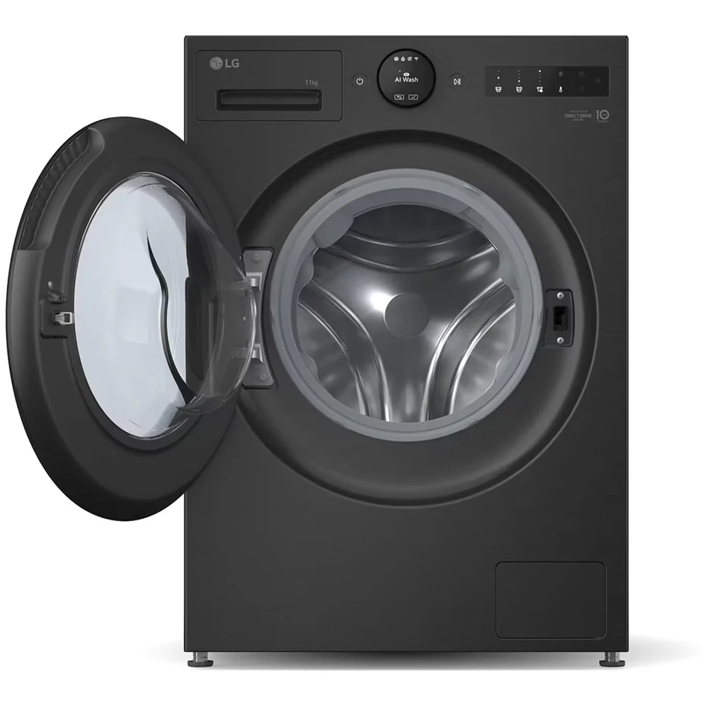 LG F4X7011TBB TurboWash360 11kg 1400 Spin AI Direct Drive Freestanding Washing Machine Black - Image 3