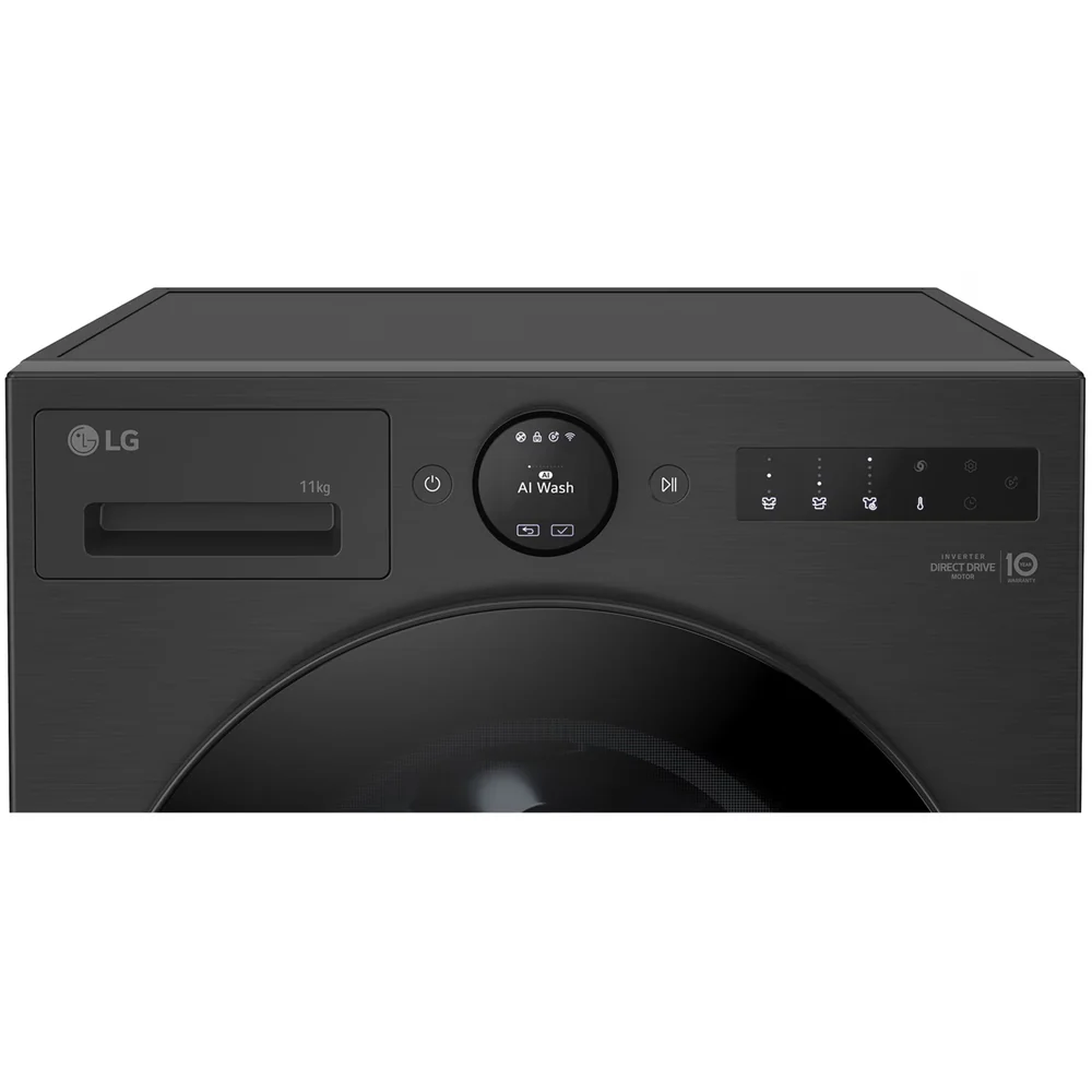 LG F4X7011TBB TurboWash360 11kg 1400 Spin AI Direct Drive Freestanding Washing Machine Black - Image 9