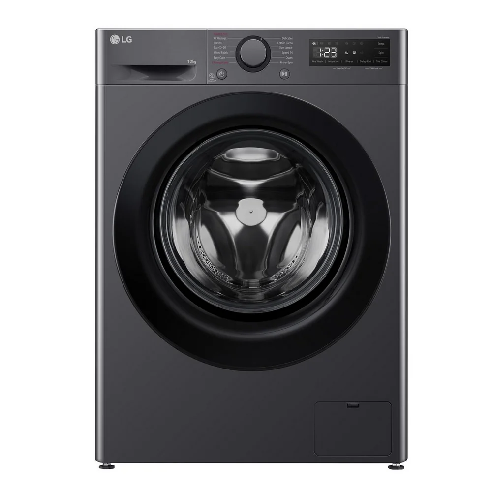 LG F4Y510GBLN1 10kg Steam 1400 Spin Freestanding Front Loading Washing Machine Slate Grey