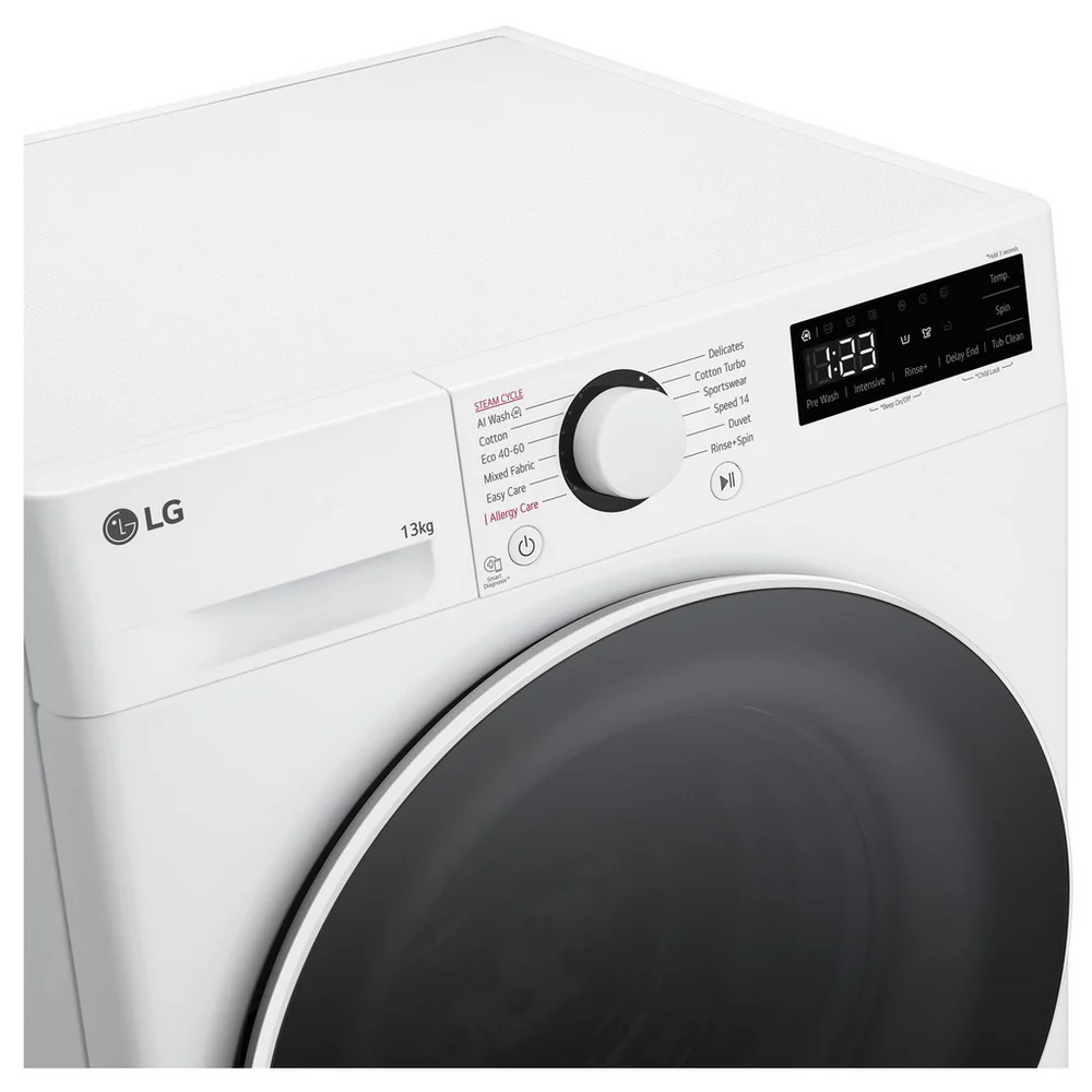 LG F4Y513WWLN1 13kg 1400 Spin AI Direct Drive Freestanding Washing Machine White - Image 12