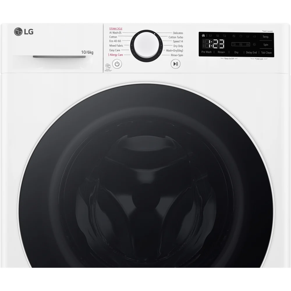 LG FWY606WWLN1 10+6kg 1400 Spin Washer Dryer White - Image 14