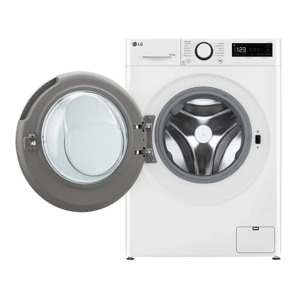 LG FWY706WWTN1 TurboWash360 10kg+6kg 1400 Spin AI Direct Drive Freestanding Washer Dryer White - Image 2