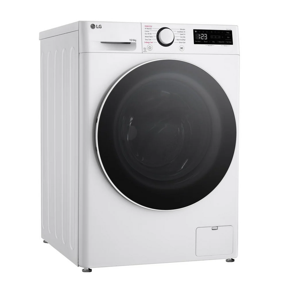 LG FWY706WWTN1 TurboWash360 10kg+6kg 1400 Spin AI Direct Drive Freestanding Washer Dryer White - Image 9