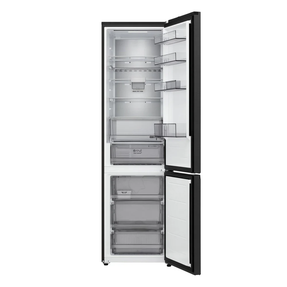 LG GBBS524CEV NatureFRESH 375L Freestanding Frost Free Fridge Freezer Essence Black Steel - Image 2