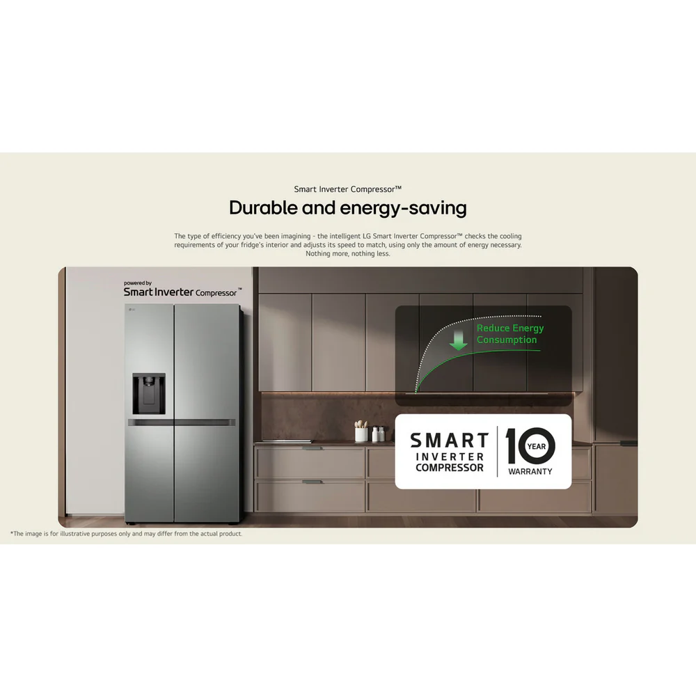 LG GSLC40PYPE 641L NatureFRESH American Fridge Freezer Prime Silver - Image 13