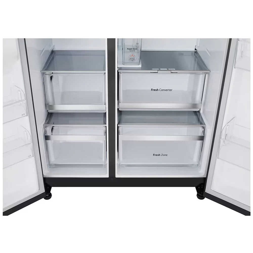 LG GSXE91EVAD 628L InstaView Non-Plumbed Frost Free American Fridge Freezer Essence Black Steel - Image 11