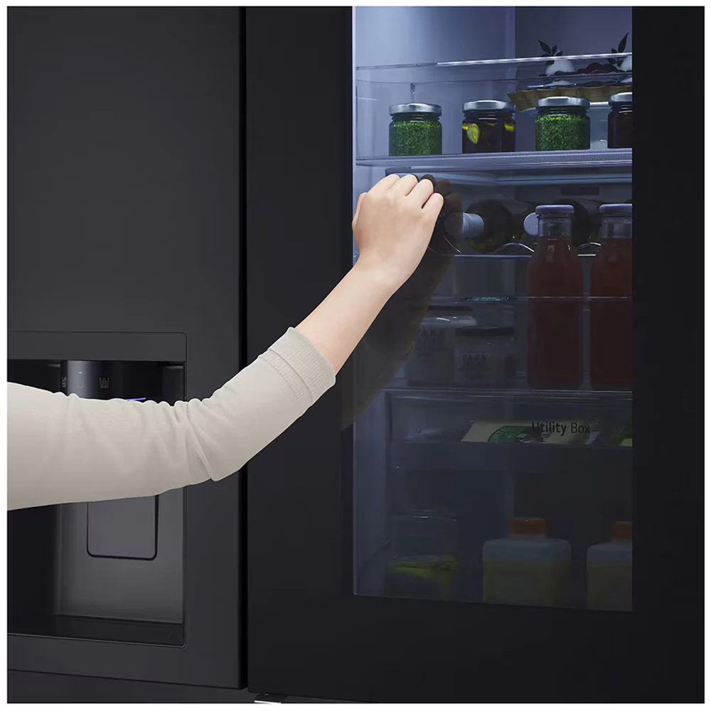 LG GSXE91EVAD 628L InstaView Non-Plumbed Frost Free American Fridge Freezer Essence Black Steel - Image 14
