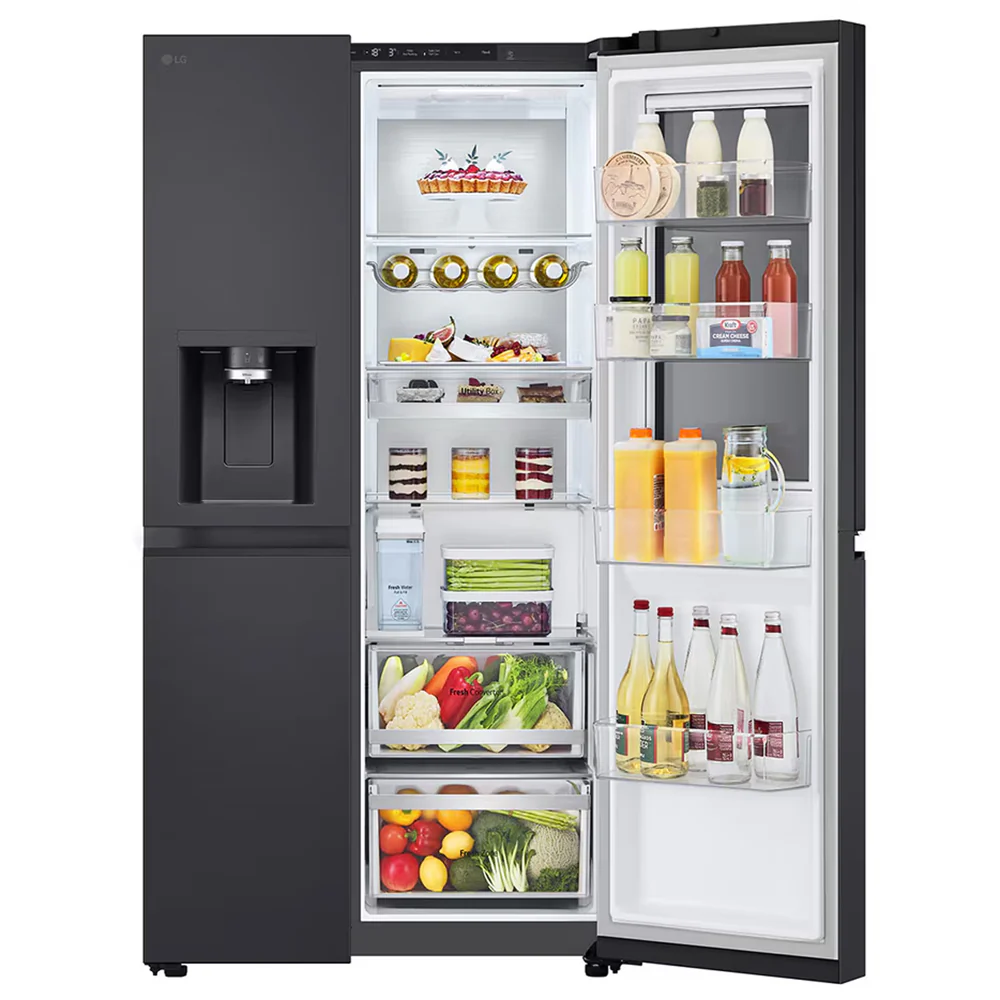 LG GSXE91EVAD 628L InstaView Non-Plumbed Frost Free American Fridge Freezer Essence Black Steel - Image 7