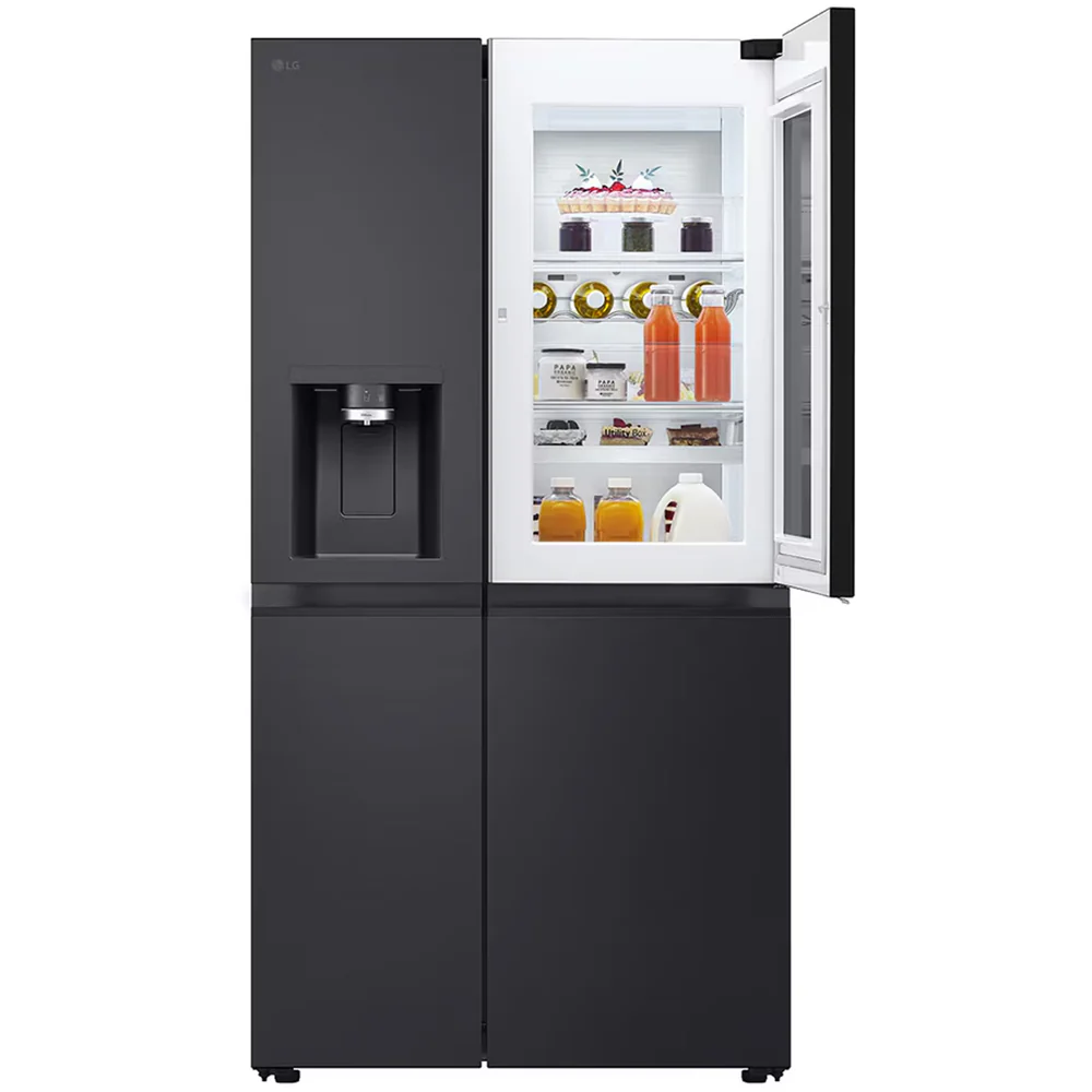LG GSXE91EVAD 628L InstaView Non-Plumbed Frost Free American Fridge Freezer Essence Black Steel - Image 8