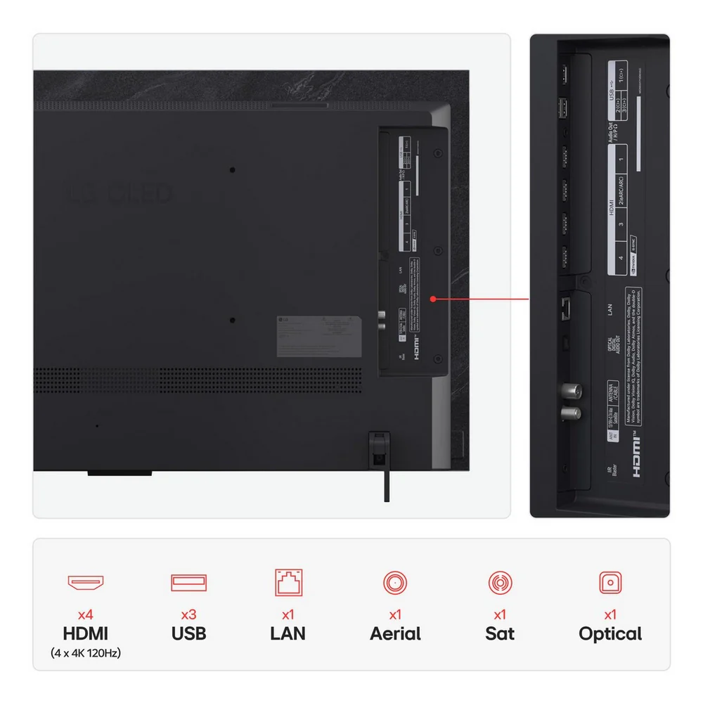LG OLED42C55LA 42 Inch OLED evo AI C5 4K Ultra HD HDR Smart TV - Image 4