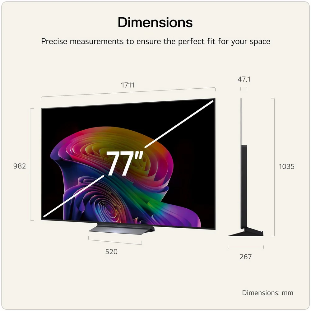 LG OLED77C66LB 77 Inch OLED evo AI C6 4K Ultra HD HDR Smart TV 2026 - Image 2