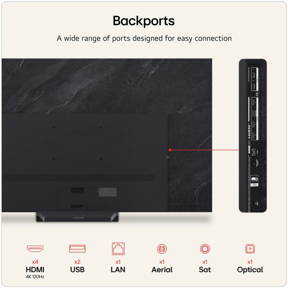 LG OLED77C66LB 77 Inch OLED evo AI C6 4K Ultra HD HDR Smart TV 2026 - Image 3