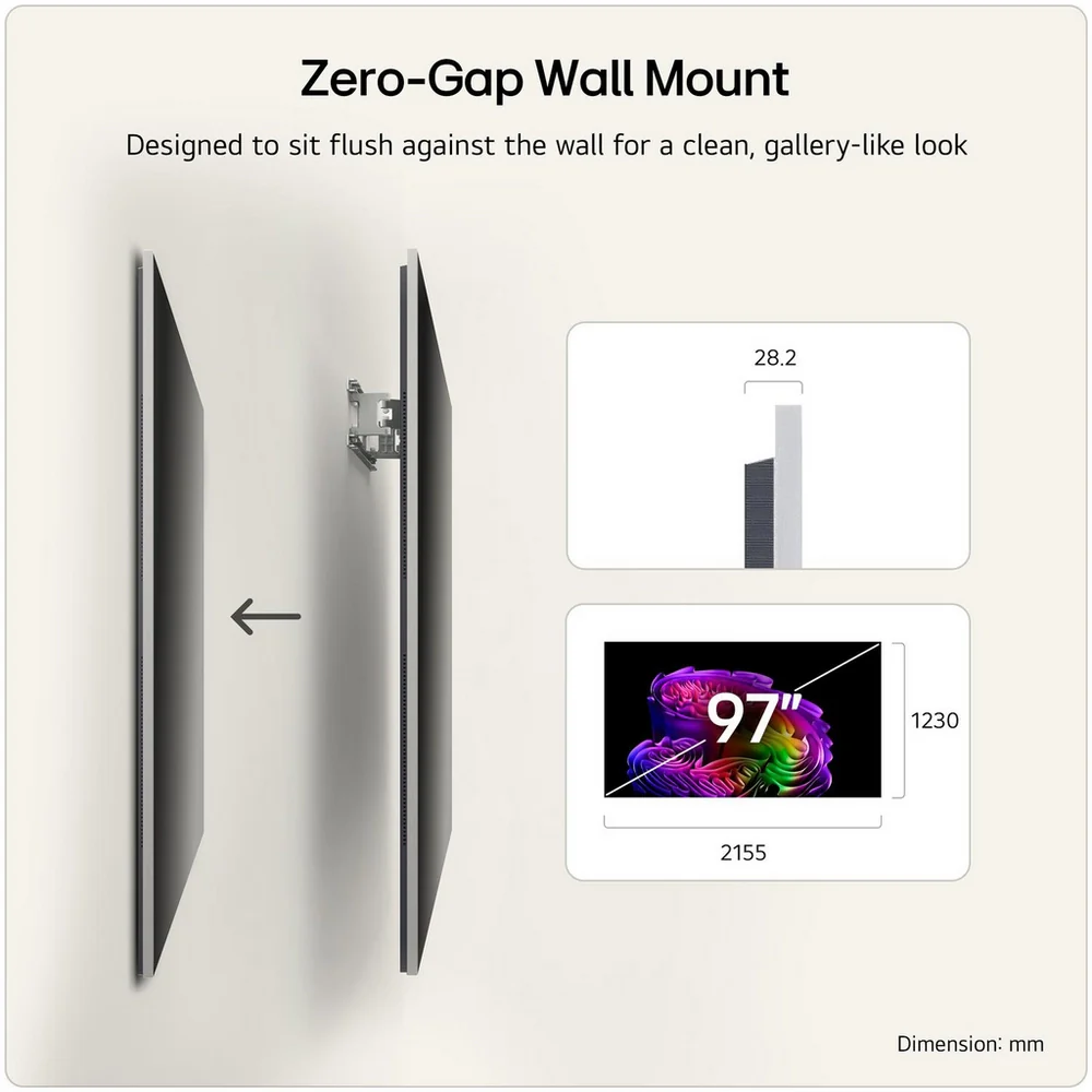 LG OLED97G64LW 97 Inch OLED Evo AI G6 OLEDG64LW 4K Ultra HD HDR Smart TV (Wall mount version) 2026 - Image 3