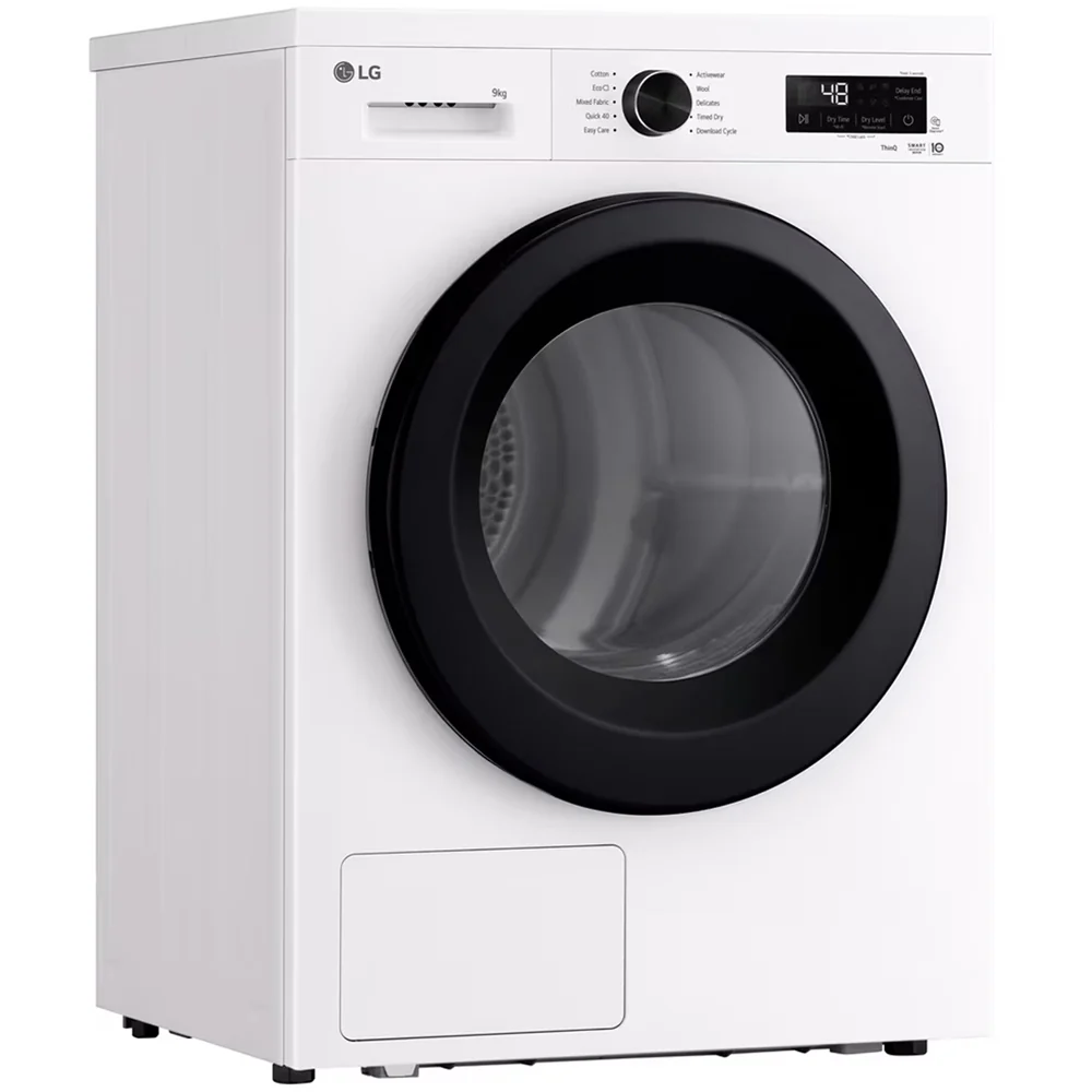 LG RHX1009NWK Sensor Dry 9kg WiFi Enabled Freestanding Heat Pump Tumble Dryer White - Image 7