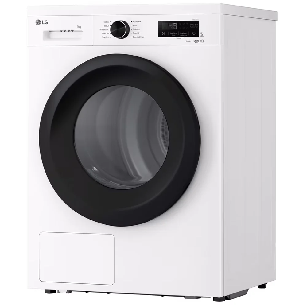 LG RHX1009NWK Sensor Dry 9kg WiFi Enabled Freestanding Heat Pump Tumble Dryer White - Image 9