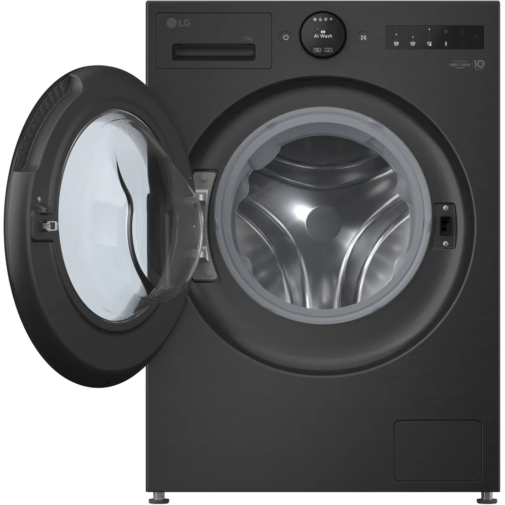 LG VX70 Series AI Direct Drive F4X7013TBB WiFi-enabled 13 kg 1400 Spin Washing Machine Matte Black - A Rated - Image 2
