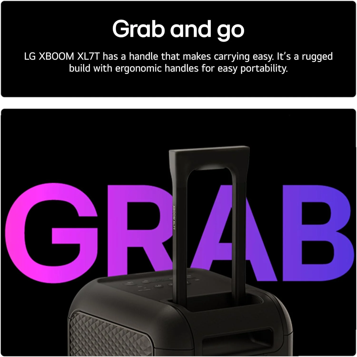 LG XBOOM DXL7T 250W Bluetooth Megasound Party Speaker - Black - Image 6
