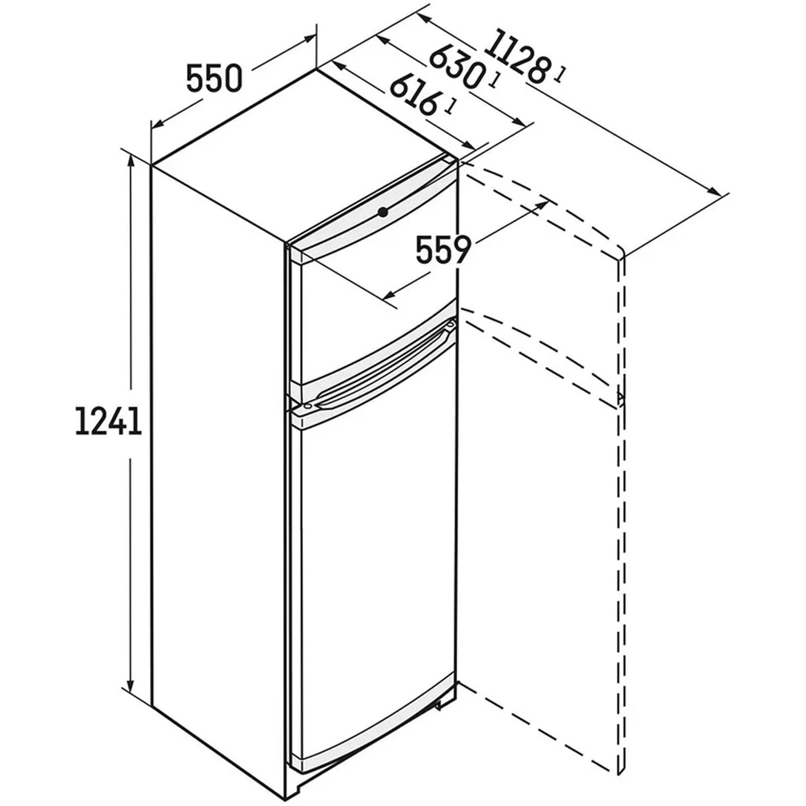 Liebherr Comfort CTELE2131 55cm Smart Frost Top Mount Freestanding Fridge Freezer Silver - Image 6