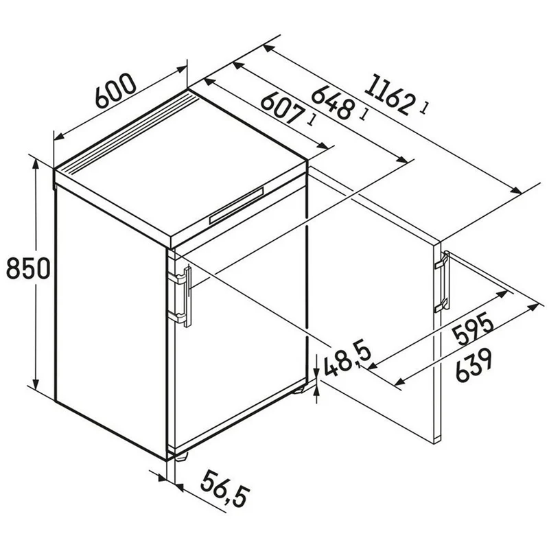 Liebherr Plus FDI1624 60cm Freestanding Undercounter Freezer White - Image 9