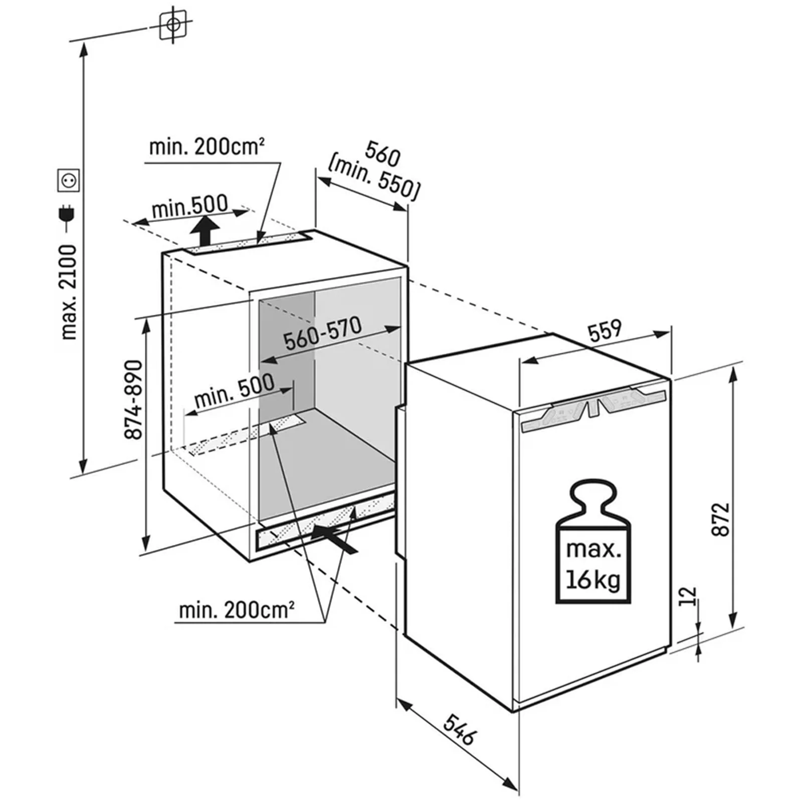 Liebherr Plus IFND3924 Fully Integrated Upright Freezer Frost Free - Image 2