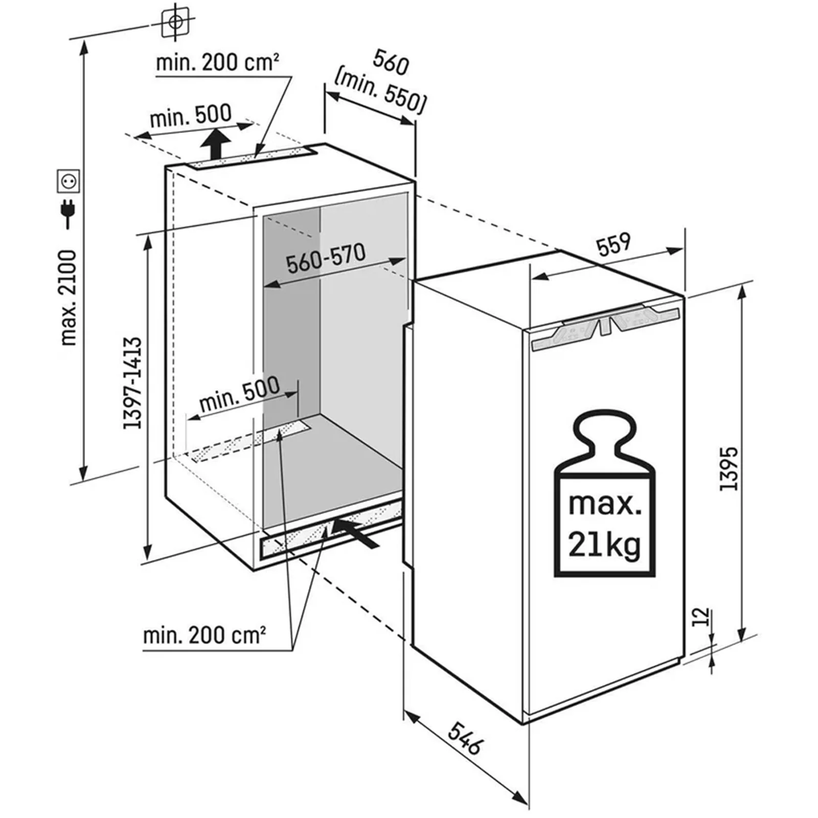 Liebherr Plus IRD4520 Fully Integrated Larder Fridge with EasyFresh - Image 5
