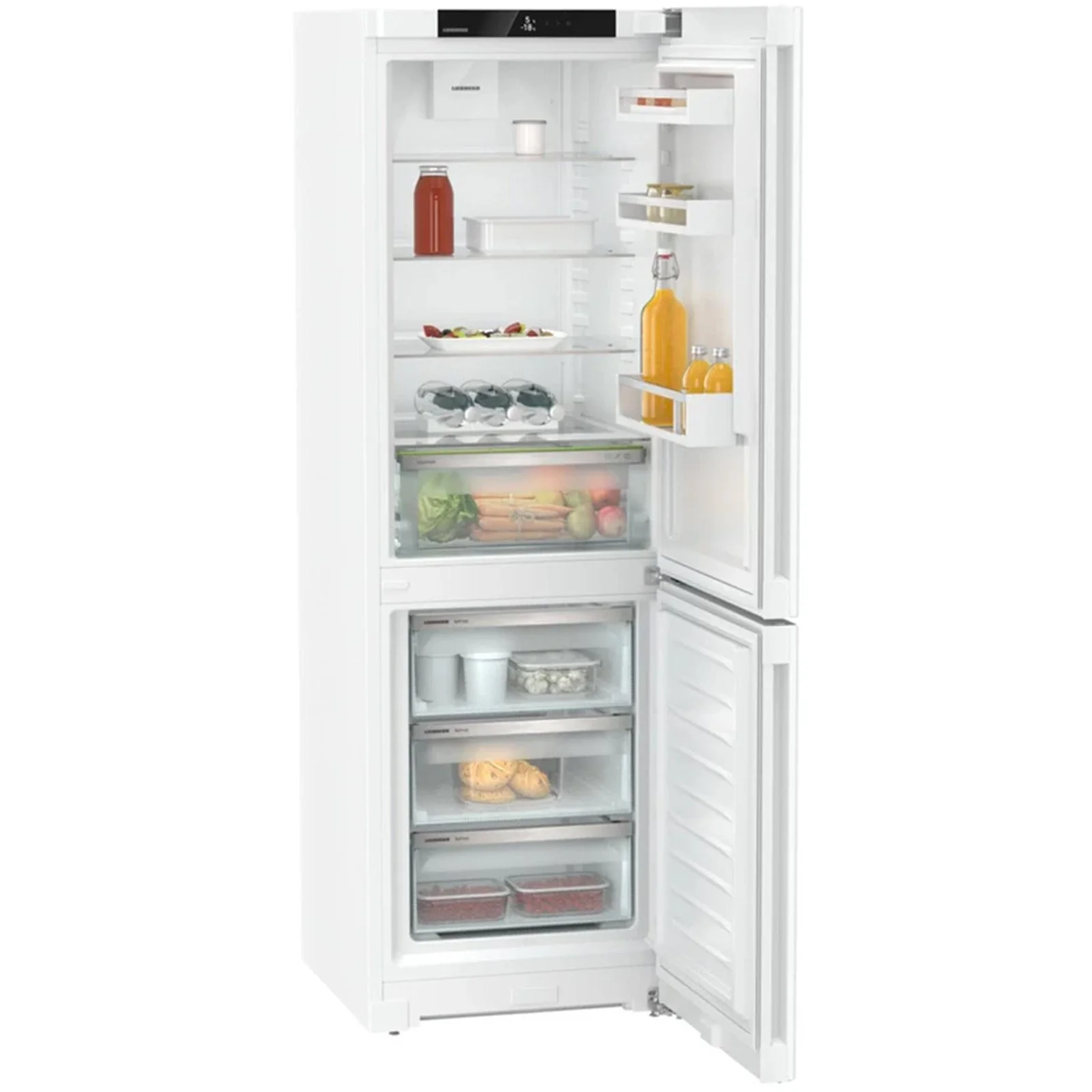 Liebherr Pure CND5203 60cm 60/40 330L No Frost Freestanding Fridge Freezer White - Image 2