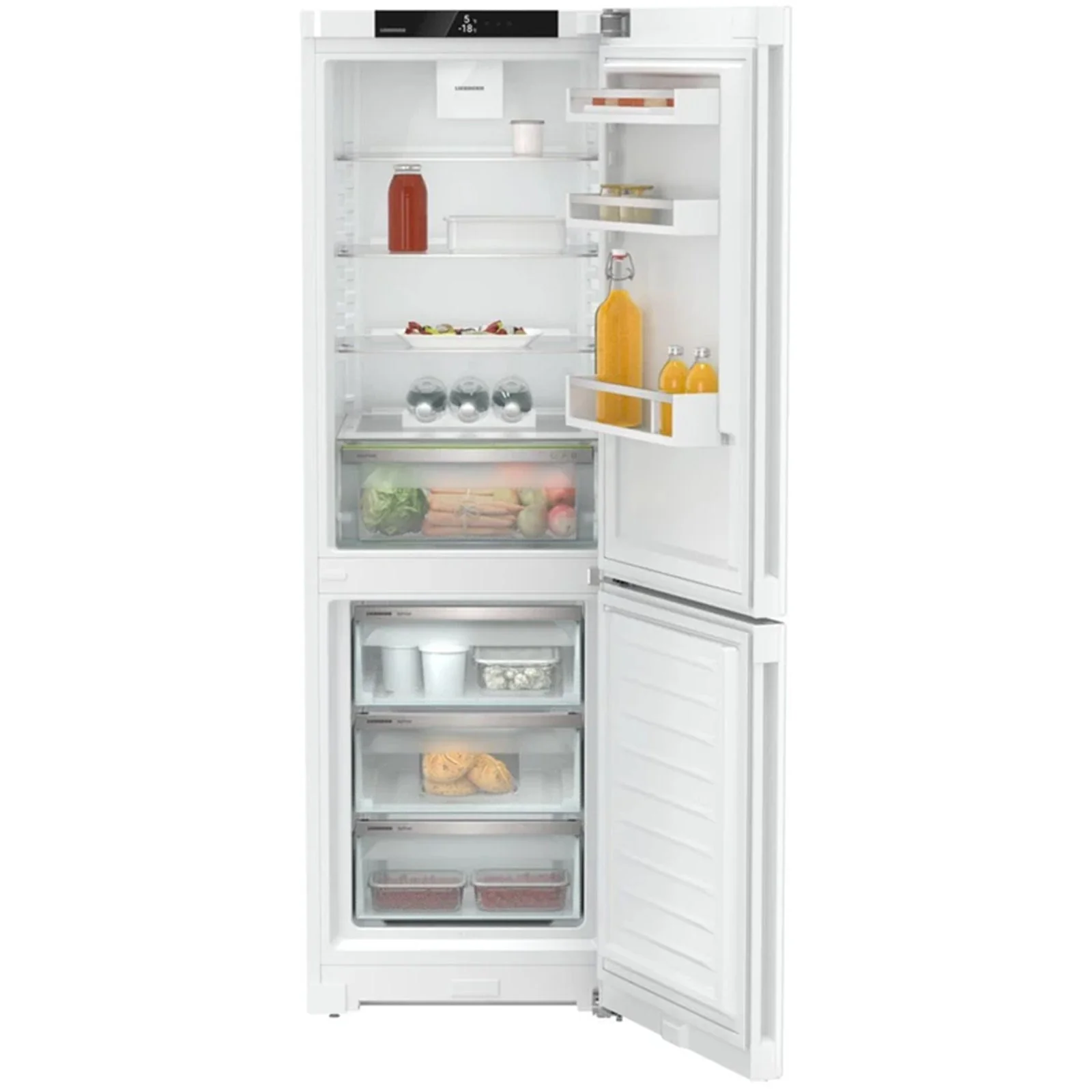 Liebherr Pure CND5203 60cm 60/40 330L No Frost Freestanding Fridge Freezer White - Image 4