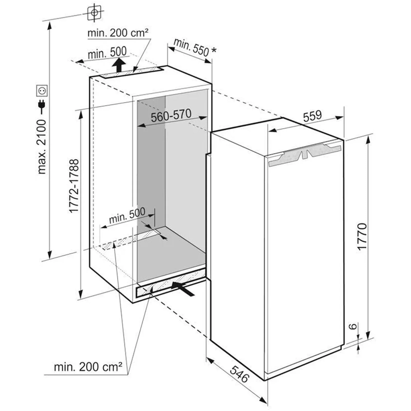 Liebherr Pure IRE5100 178cm Fully Integrated Larder Fridge - Image 3