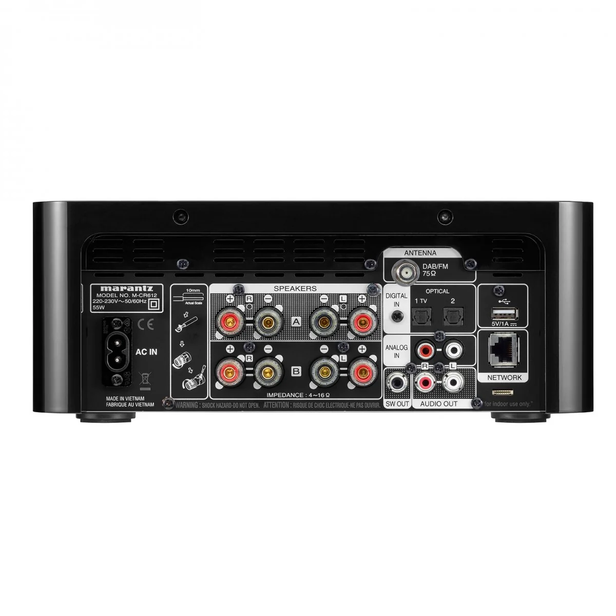 Marantz Melody X M-CR612 HiFi Music System with Wharfedale Diamond 12.1i Bookshelf Speakers Pair - Black - Image 4