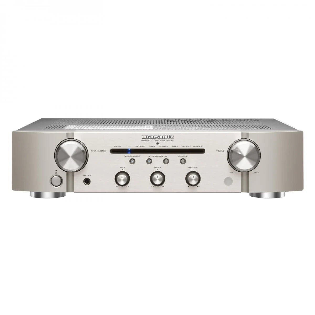 Marantz PM6007 Integrated Amplifier Silver with Klipsch R-60M Bookshelf Speakers Pair HiFi Package - Image 2