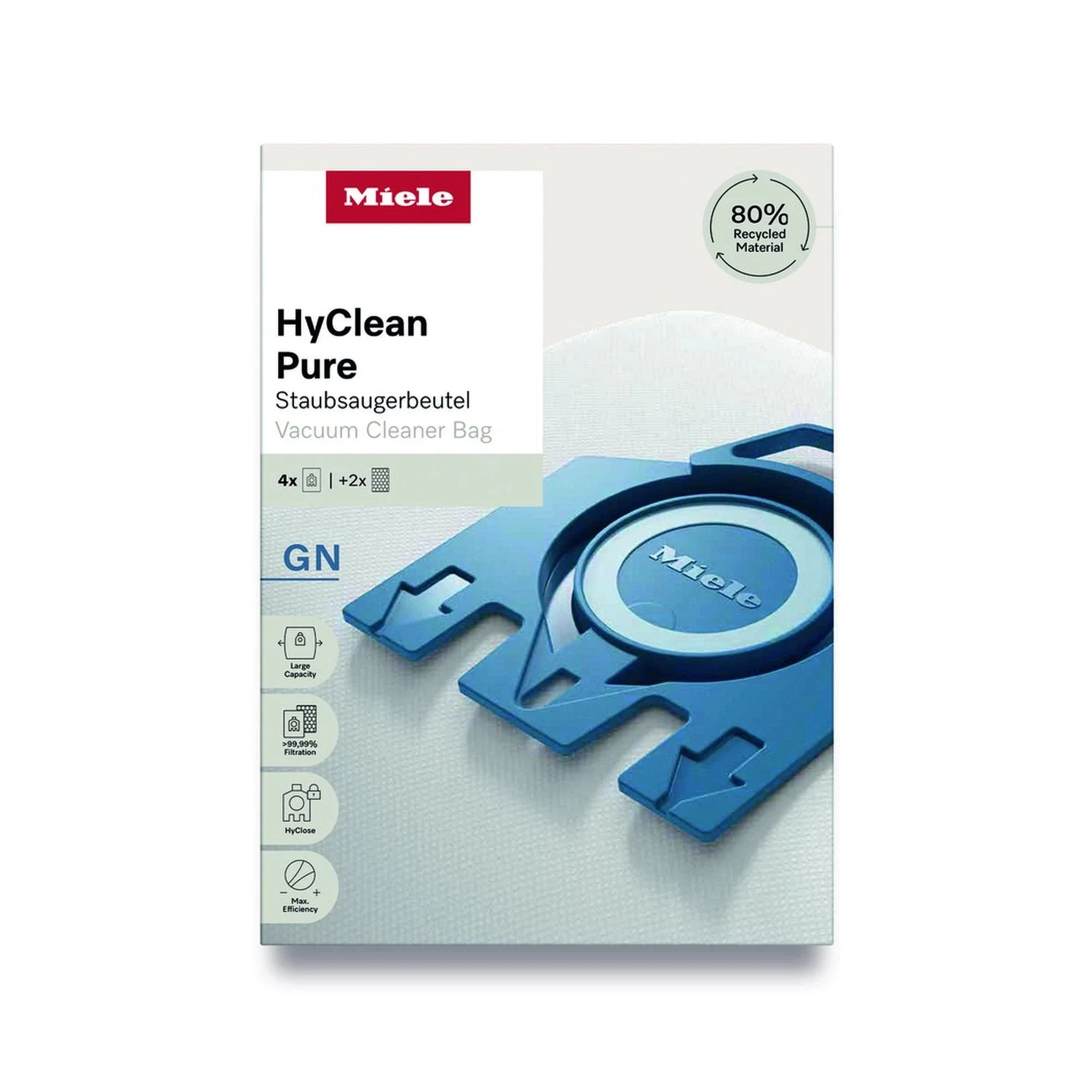 Miele GN HyClean Pure Vacuum Cleaner Bags - Pack of 4 - Image 3