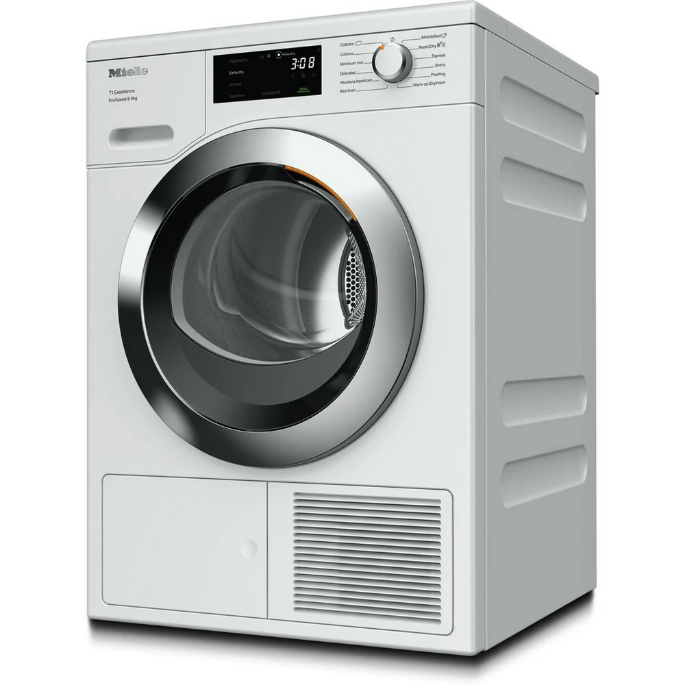 Miele TEH785 WP 9kg EcoSpeed Heat Pump Tumble Dryer White - Image 2