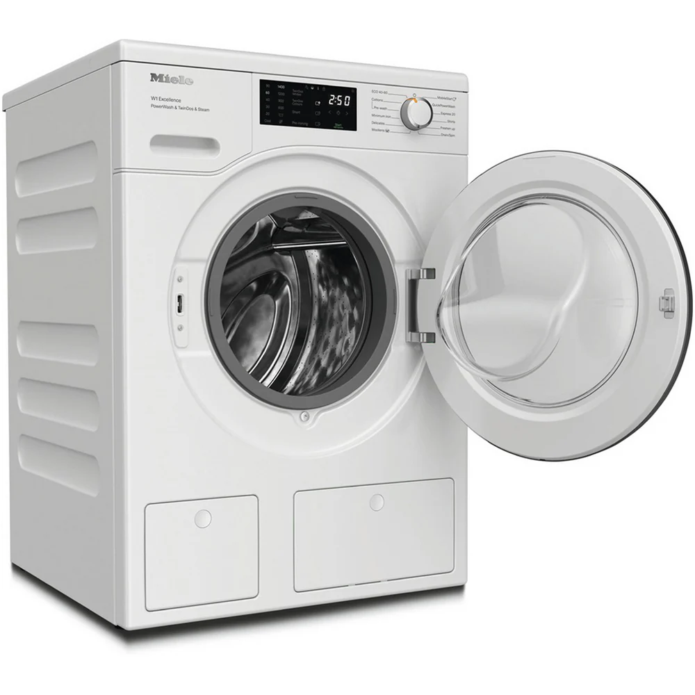 Miele WEG885 WCS 9kg 1400 Spin PowerWash & SteamCare Washing Machine Lotus White - Image 3